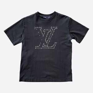 Louis Vuitton Black & White LV Stitch Logo T-Shirt